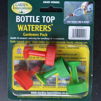 TankerStreet 6 Pack Bottle Top Watering Plastic Plant Waterers Spike Sprinkler Suitable for 28mm Drinking Bottles Seed Seedling Garden Irrigation 3 Colors Available Red Green Blue