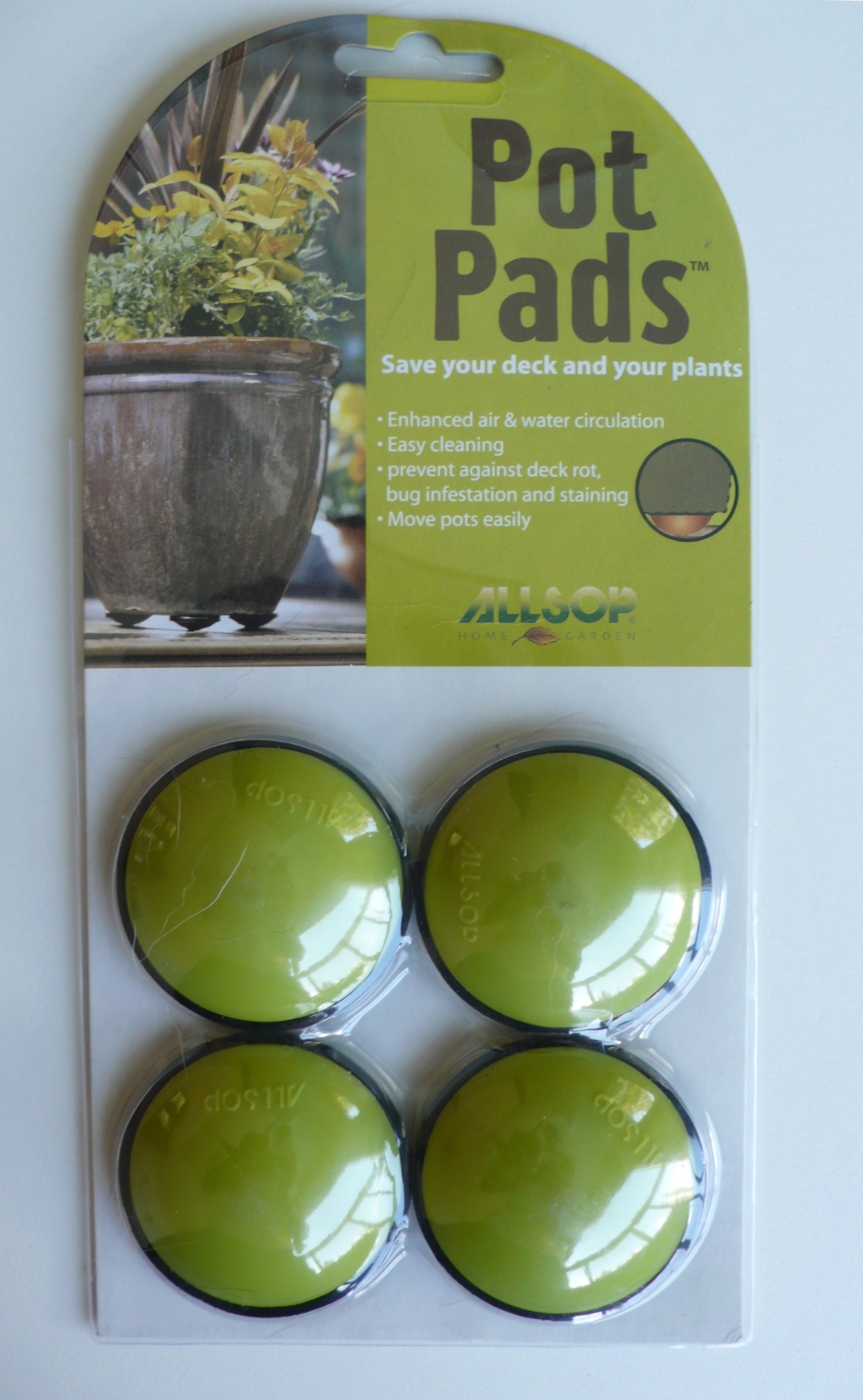 Pot Pads/4 Pack in Lime Green