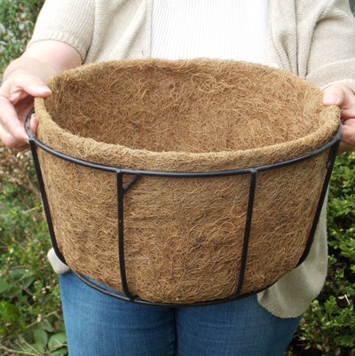 Coco Fiber Liner with No Holes for 14 Inch Single Tier Basic Basket