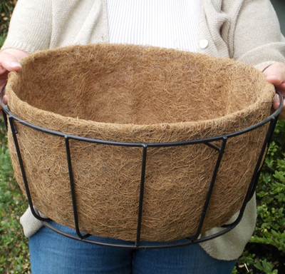 Coco Fiber Liner with No Holes for 16 Inch Single Tier Basic Basket