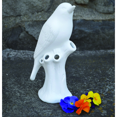 White Porcelain Bird Vase