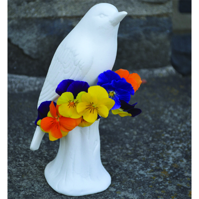 White Porcelain Bird Vase