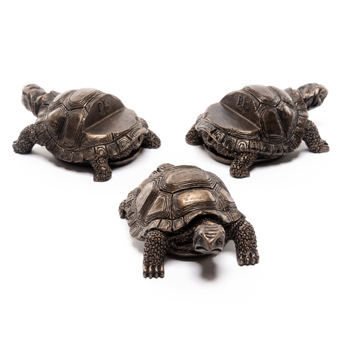 Antique Bronze Tortoise Pot Feet (Set of 3)
