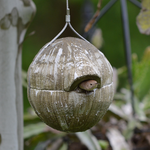 Green Nesting Ball for Wrens Birdhouse