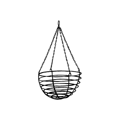 Old Fashioned Hanging Basket & Coco Fiber Liner Set
